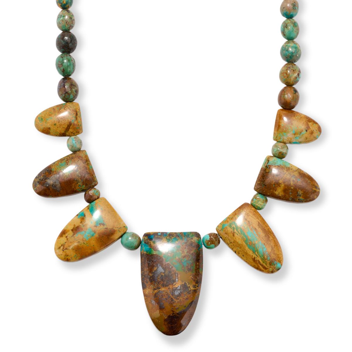 Jay King Heavenly Well Turquoise Beaded Sterling Silver Necklace | HSN