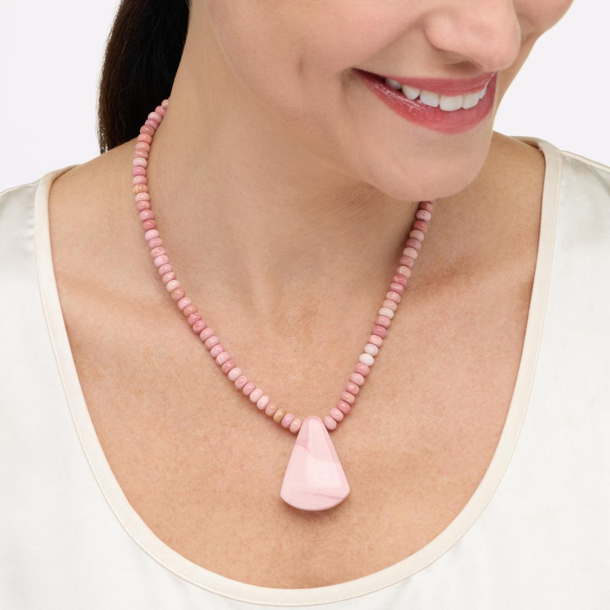 【JOEGUSH】JOEGUSH Pick Necklace (Pink Larkspur) 조거쉬 JOEGUSH