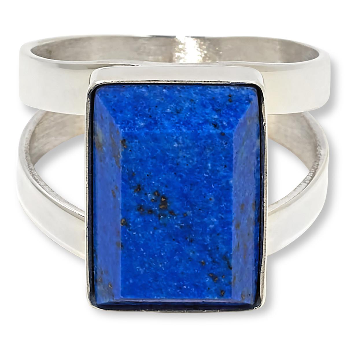 Jay King Sterling Silver Denim Lapis Rectangular Ring - 23428773 | HSN