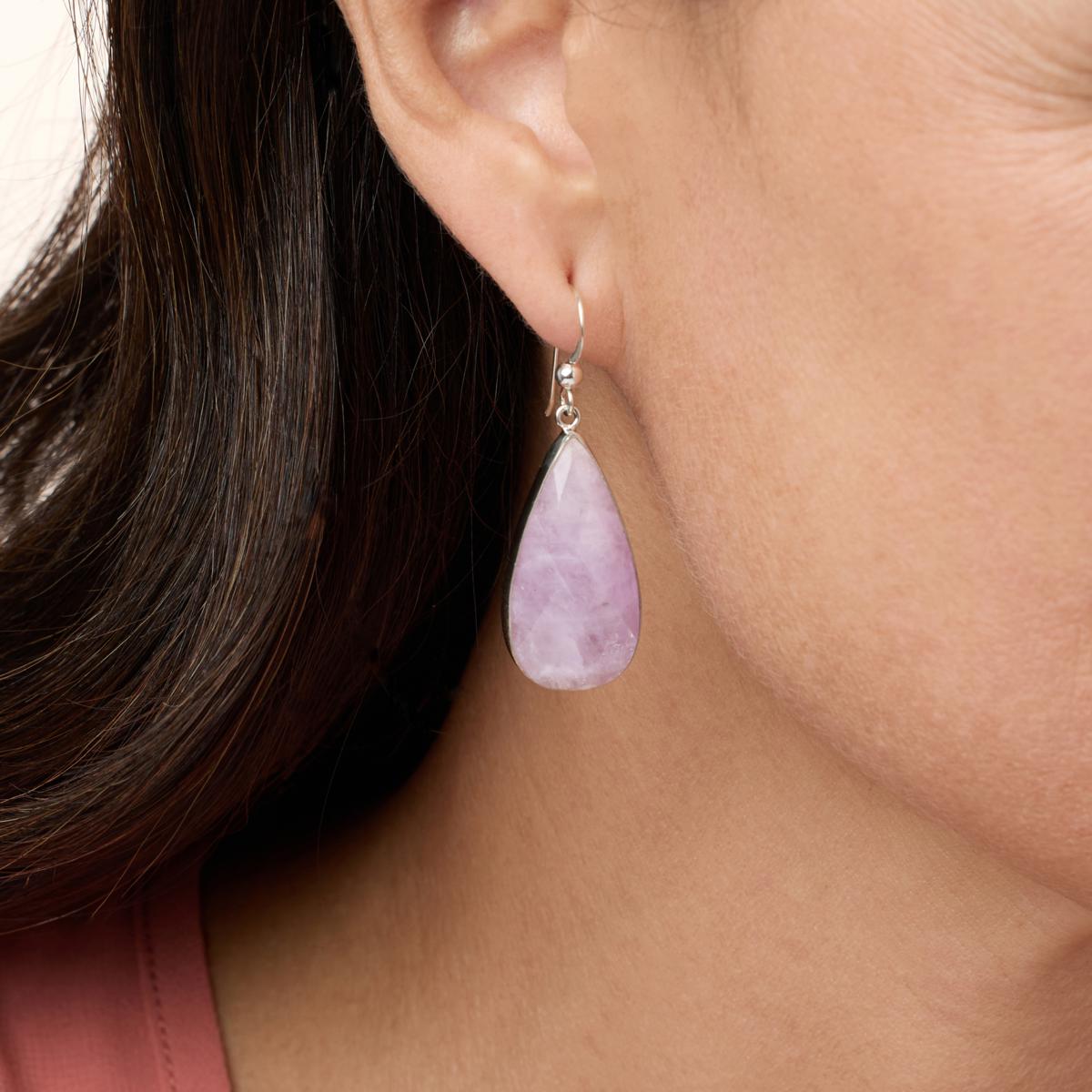 Jay King Sterling Silver Kunzite Teardrop Earrings - 20895863 | HSN