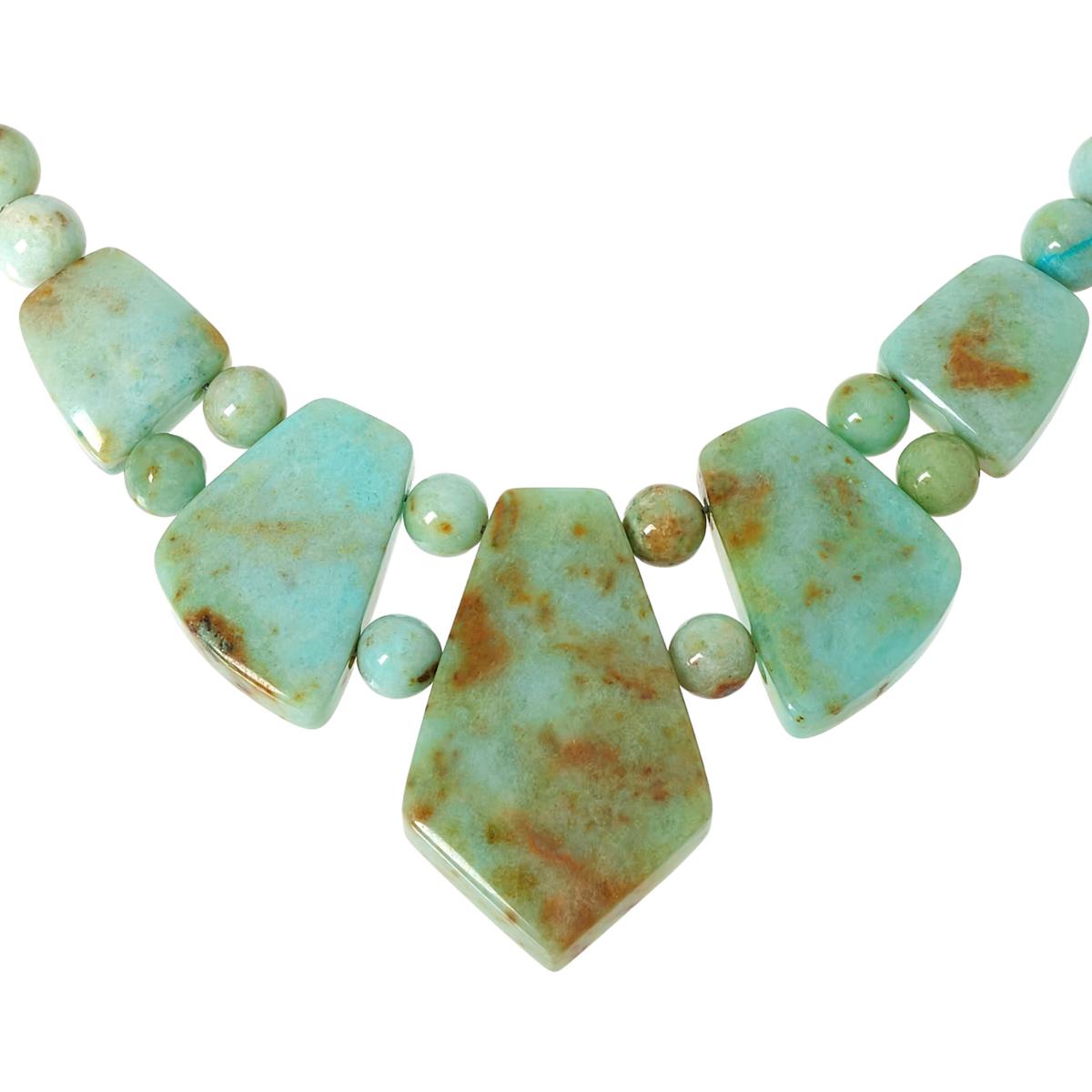 Jay King Mine Finds DTR Sterling Silver deals Blue Turquoise Melon Carved Necklace