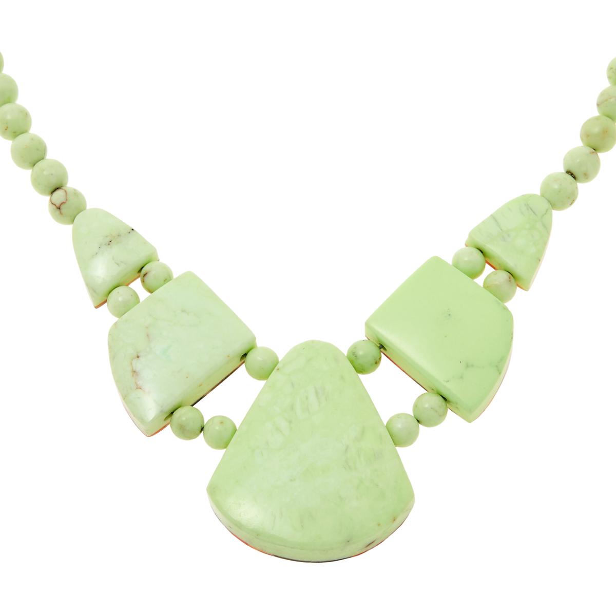 Jay King Yellow Meadow Stone & Shell Mosaic Inlay Reversible