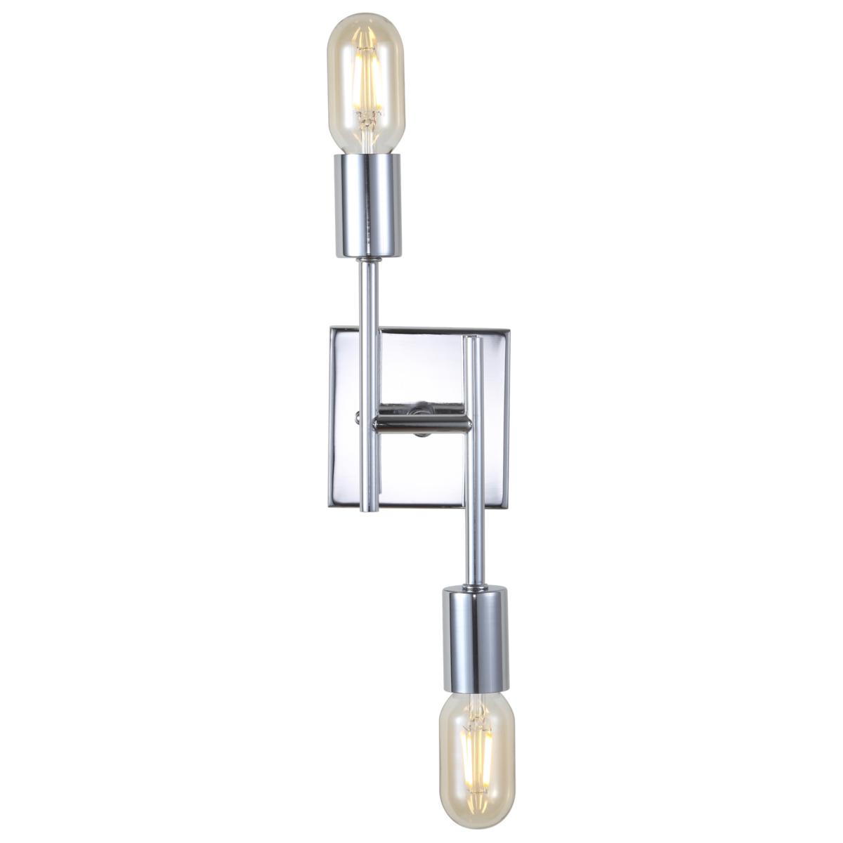 2 light chrome sconce