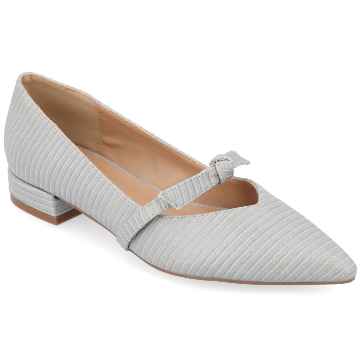 Womens wide sale width white flats