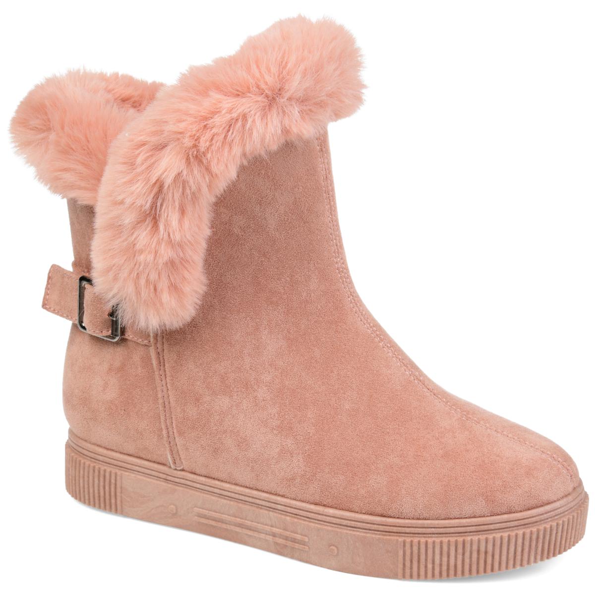 Womens fluffy winter on sale boots