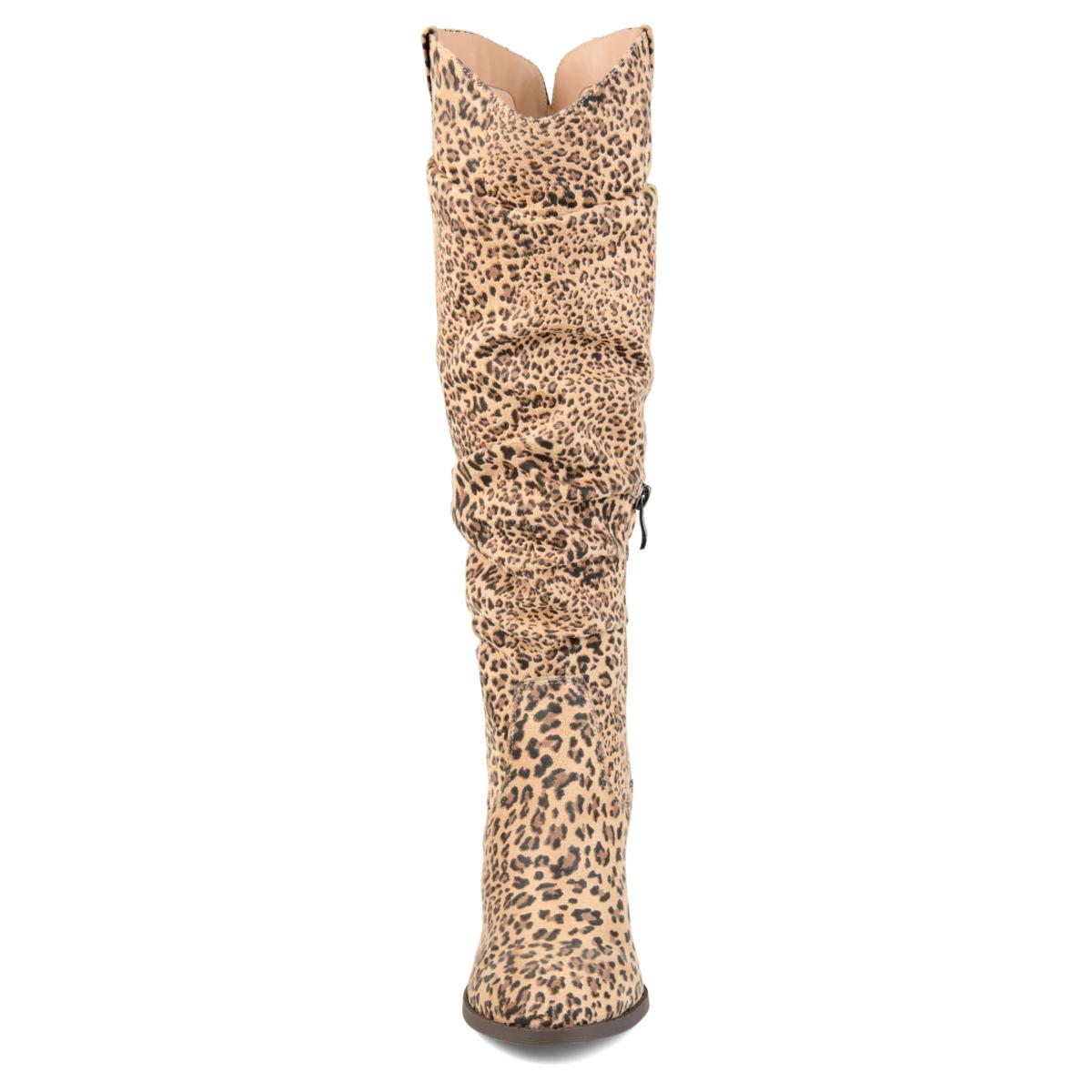 Wide calf outlet leopard print boots