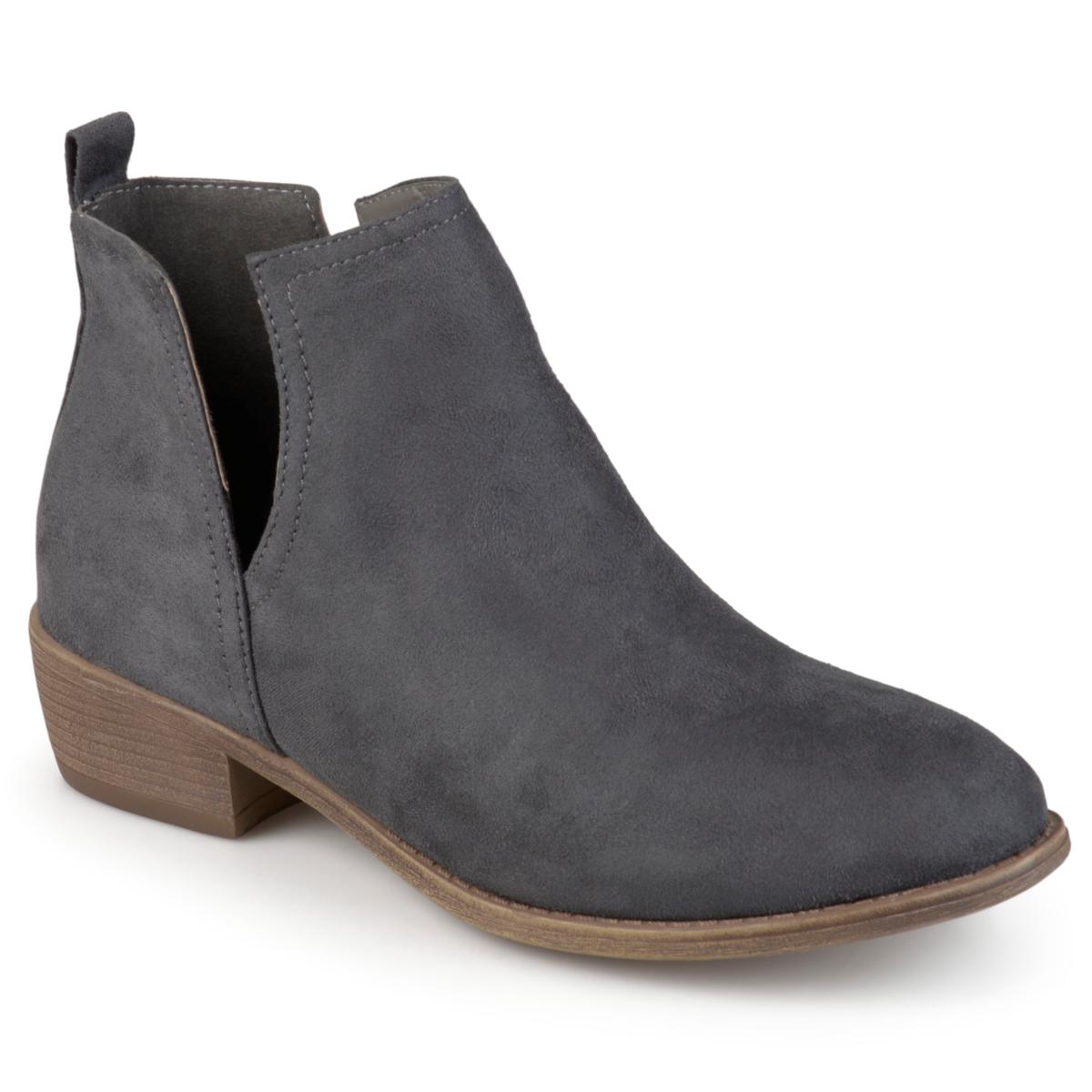 gray booties wide width