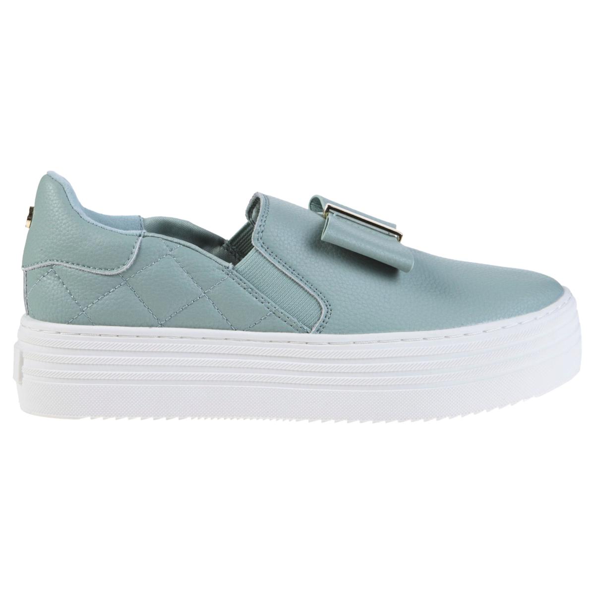 Joy Luxe Slip-On Genuine Leather Bow Sneaker with Orthotic
