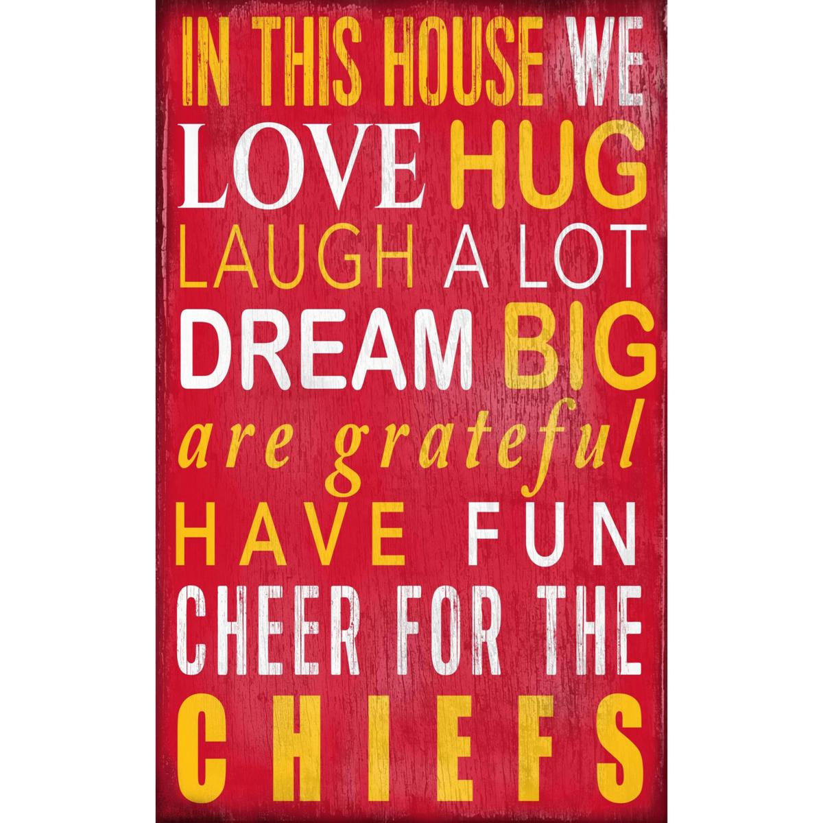 Kansas City Chiefs Team Color Welcome 11x19 Sign