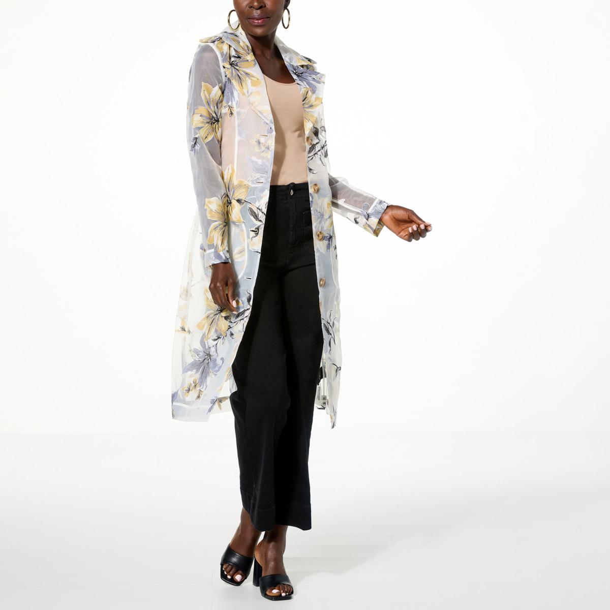 kathy ireland® Fashion 360 Jardin De Fleur Organza Trench