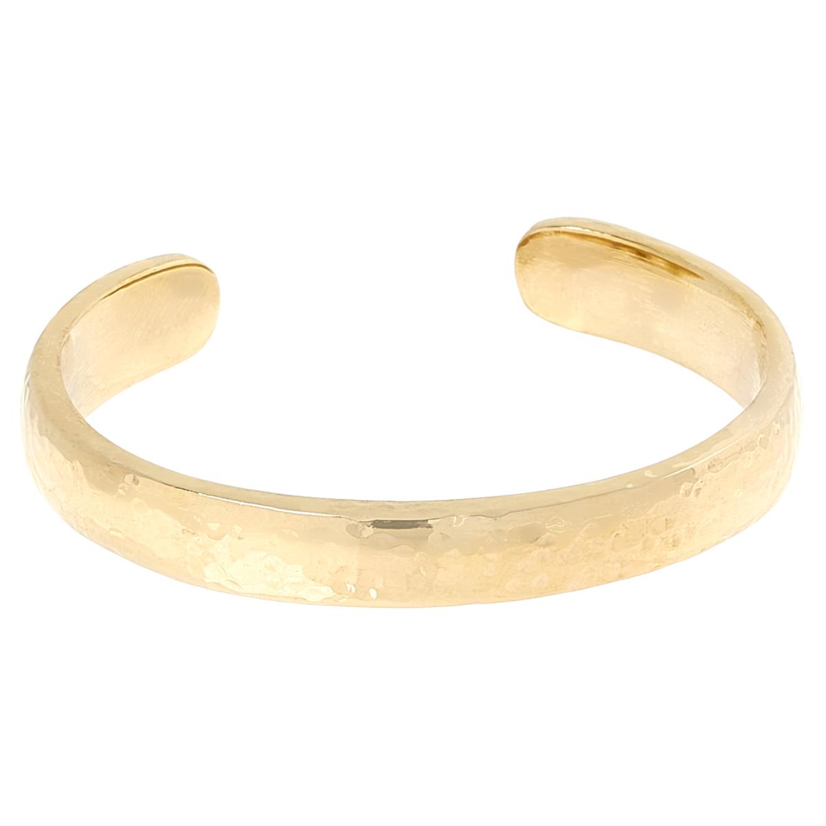 KENDI AMANI Tumaini Handcrafted Goldtone Hammered Cuff - 22449341 | HSN