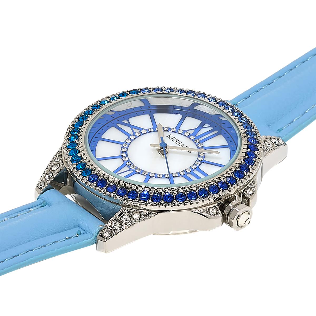 Kessaris Mother-of-Pearl Dial Ombre Stone Watch w/Faux  display picture 1