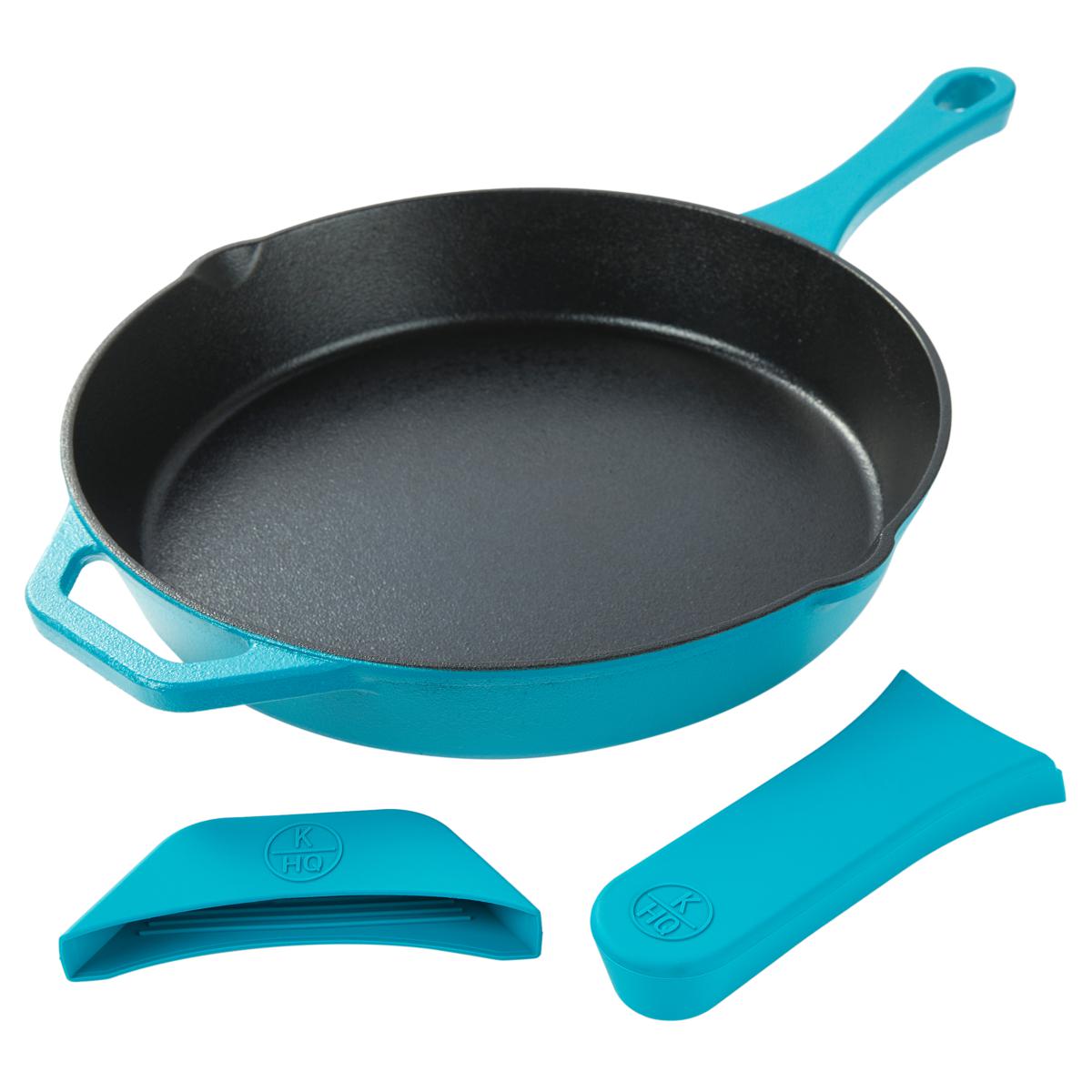 Kitchen Craft Cast Iron Mini Cookware, Frying Pots & Pans & Wooden Serving  Board