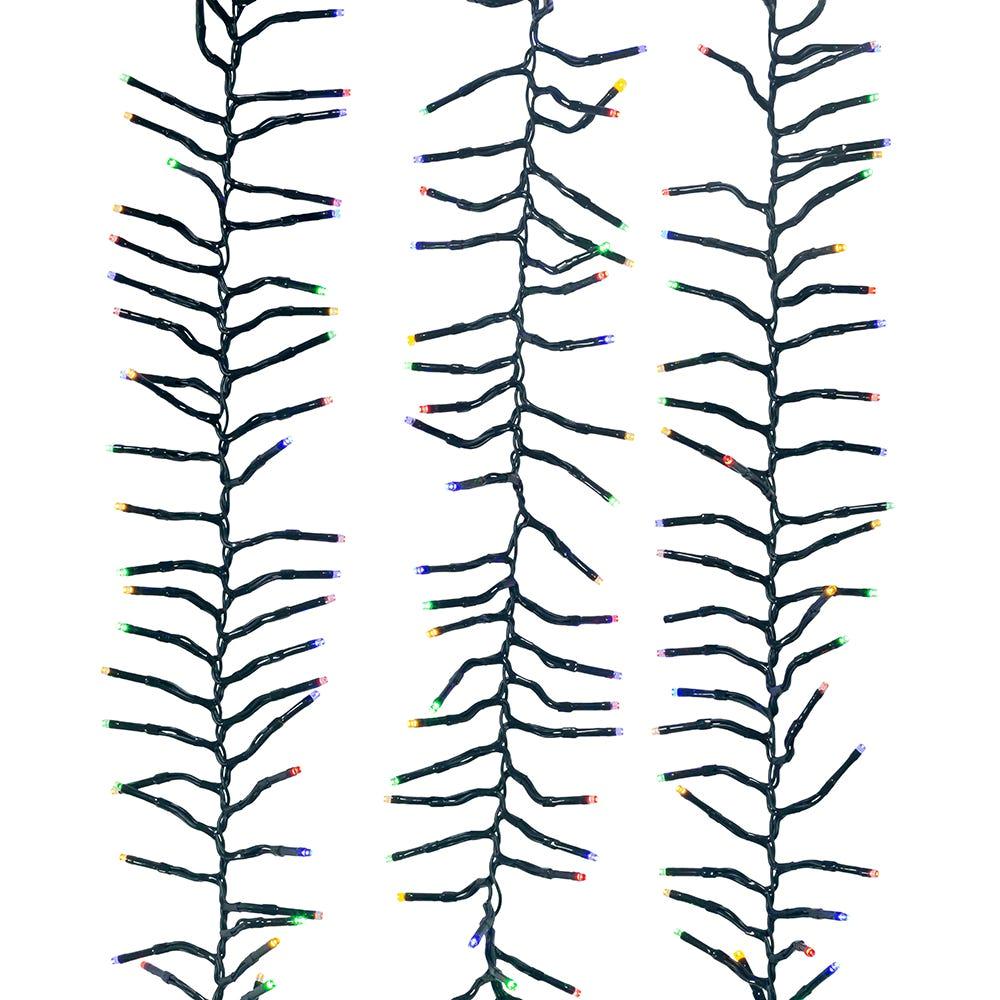 Kurt Adler 2000 Multicolored LED Light 65" Cluster Garland
