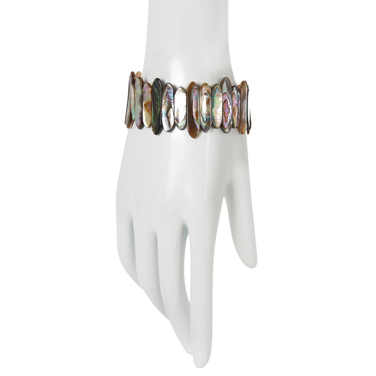 abalone shell stretch bracelet