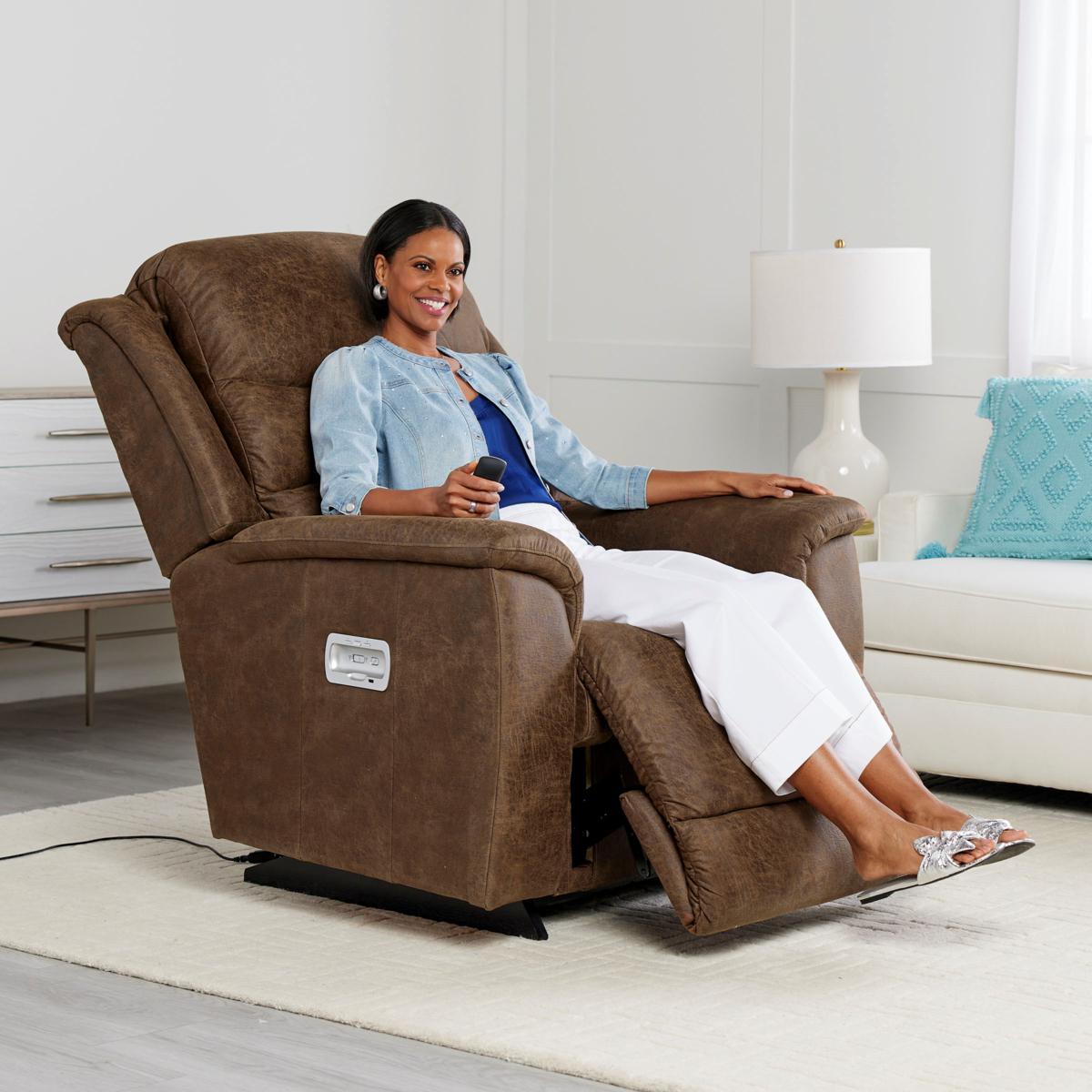 La Z Boy Redwood Plus Power Rocker Recliner Headrest Lumbar HSN