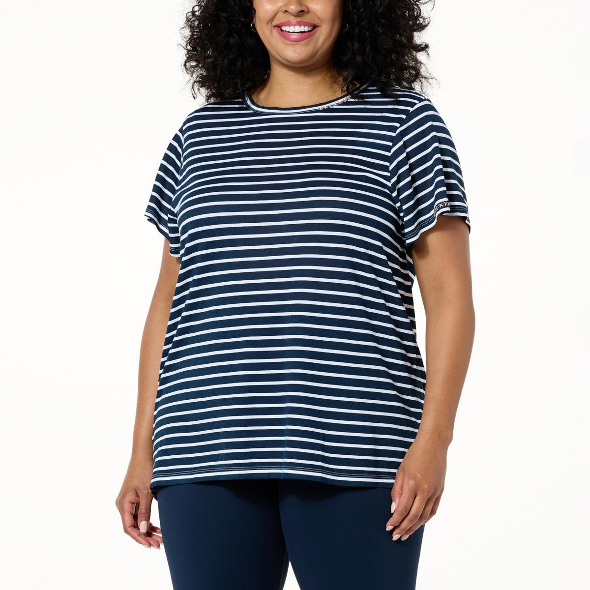 Lacey Chabert Jersey Knit Twisted Knot Short-Sleeve Top - 20816232 | HSN