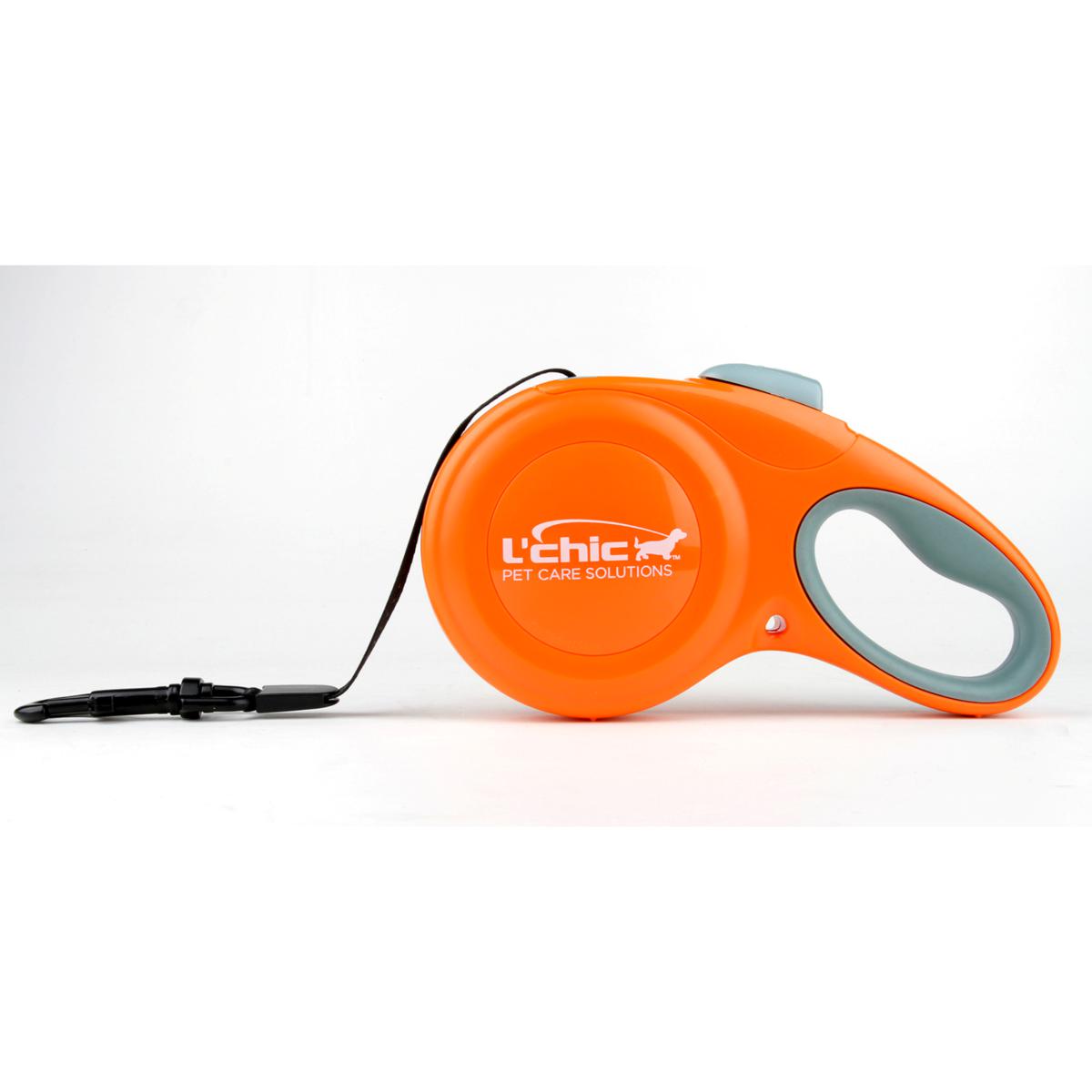 Orange retractable dog sales leash