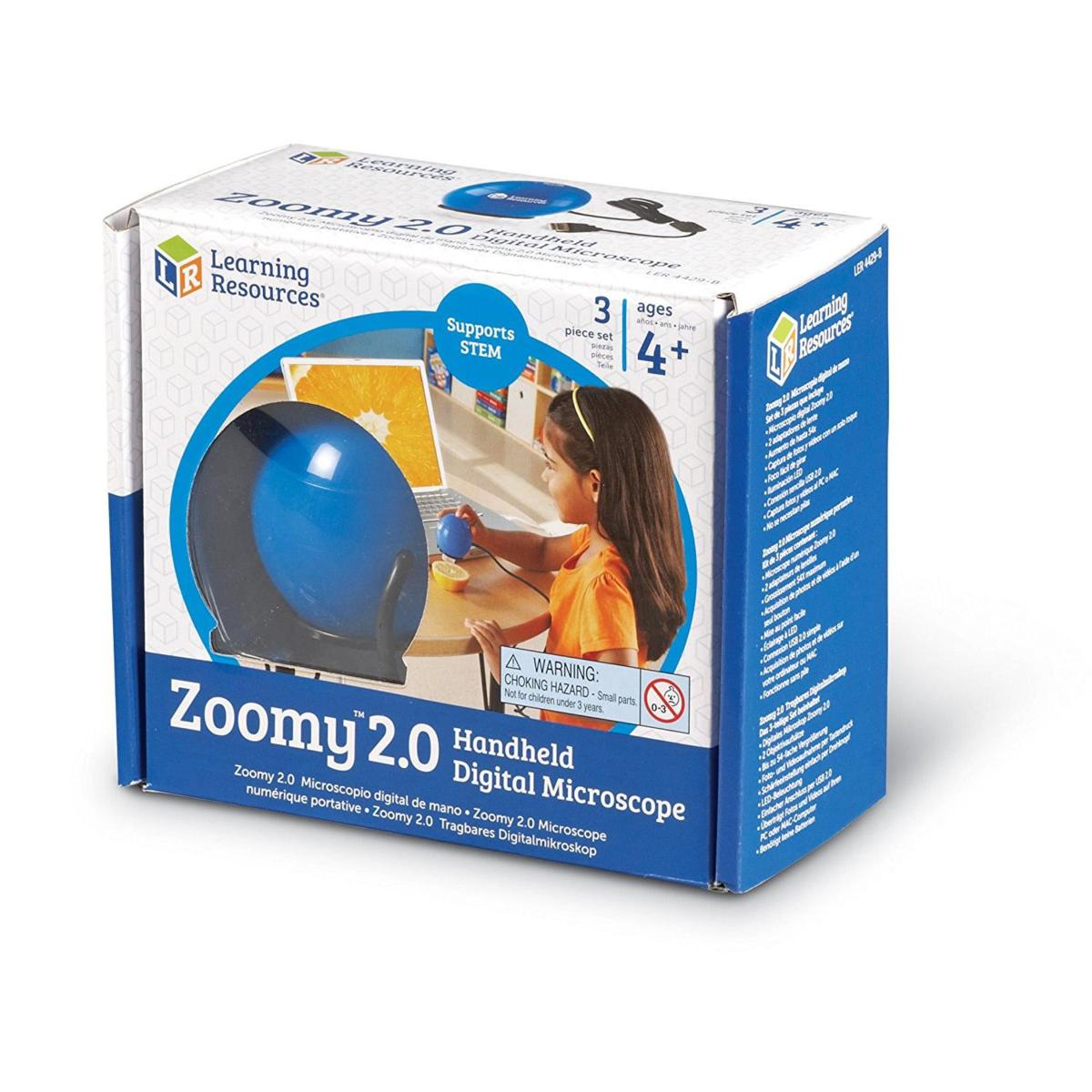 Learning Resources Zoomy 2.0 microscopio portatile digitale (blu)