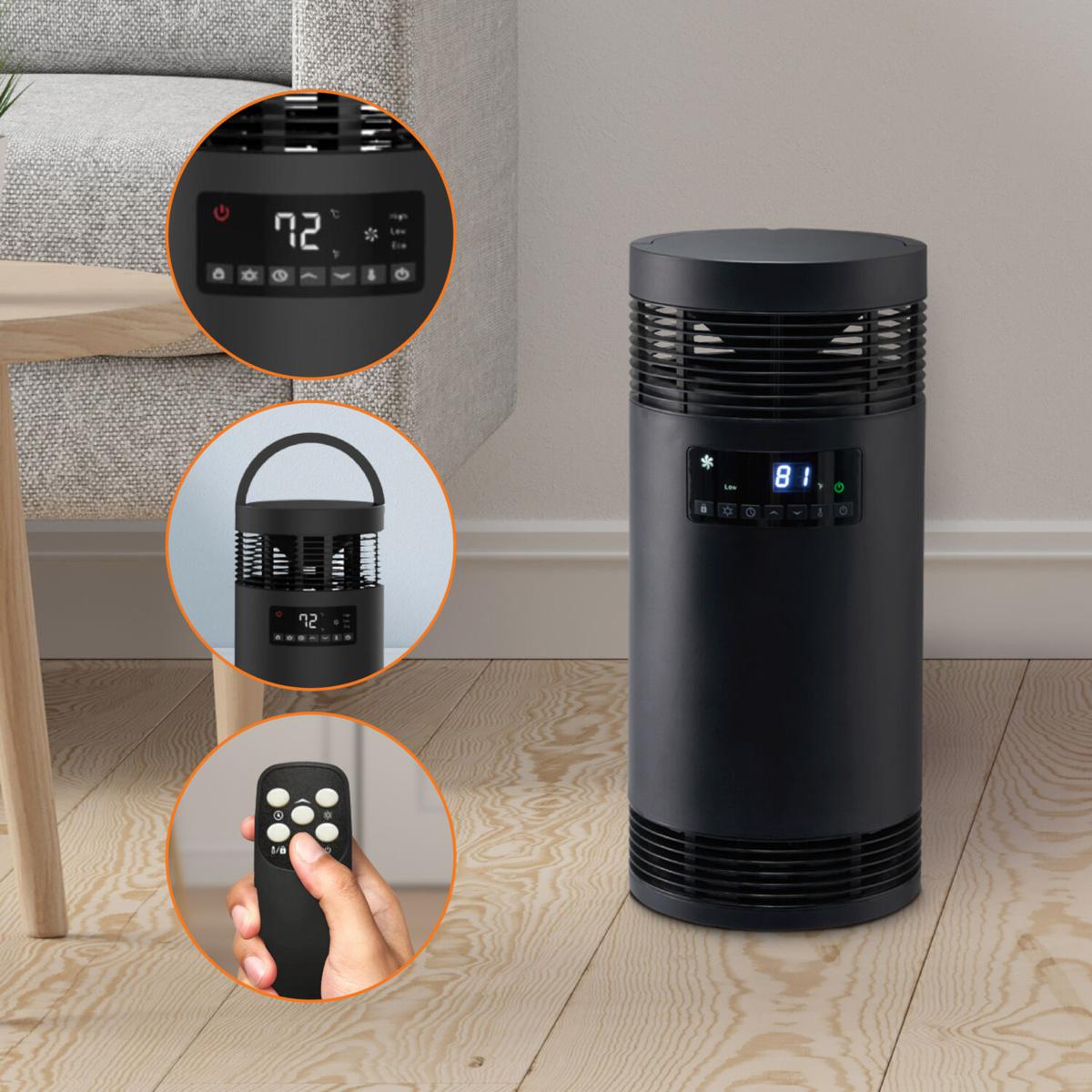 Lifesmart 360 Surround Ceramic Tower Heater with Handle | HSN