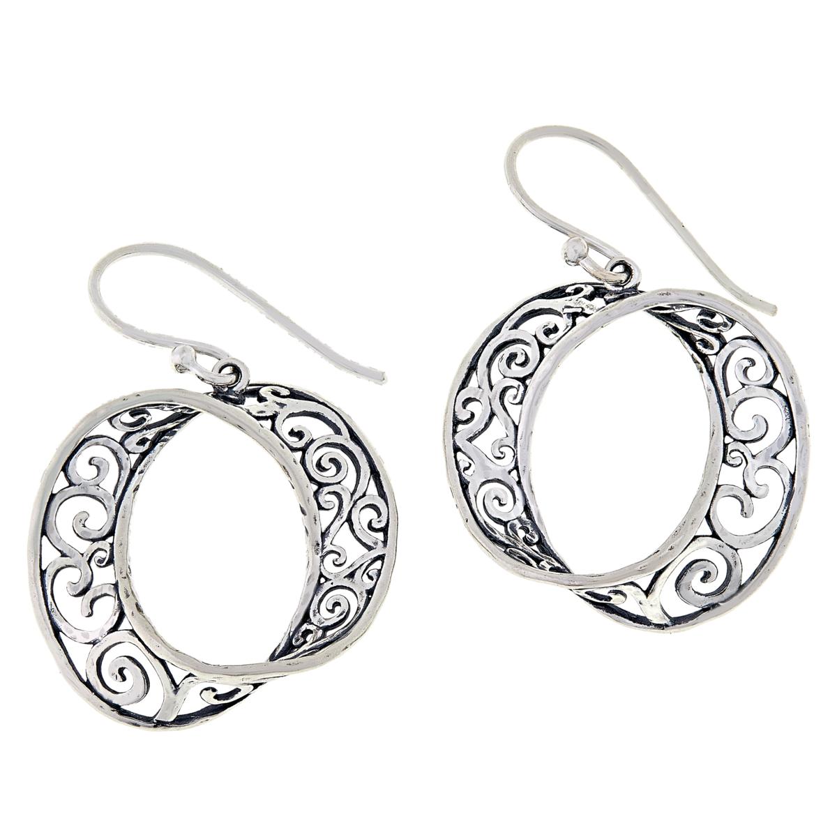 [wingbling] 925Silver☆Grania Twist earrings 925 Sterling Silver Twisted Dangle Drop Women Earrings