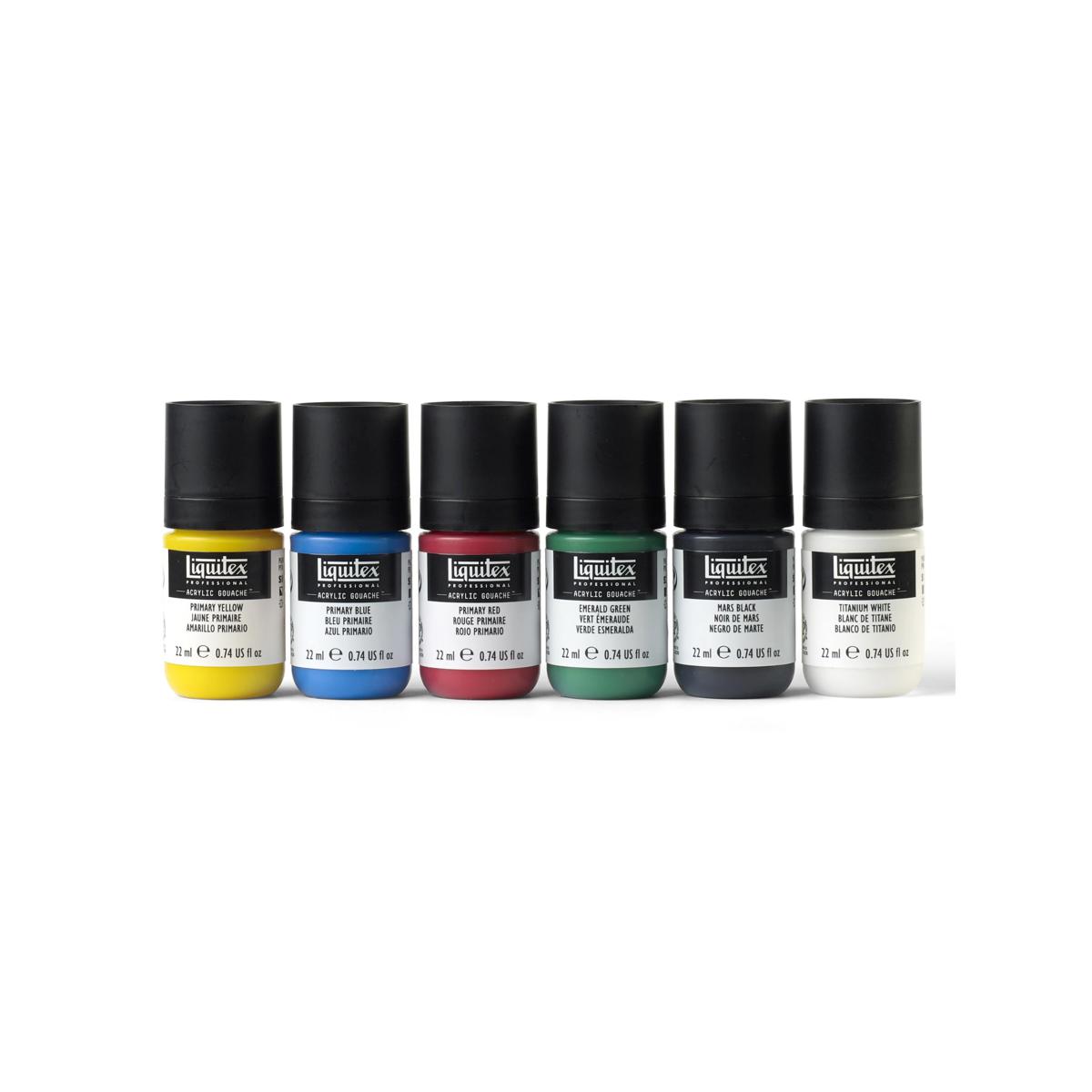 Liquitex : Professional : Acrylic Gouache : 22ml : Primaries Set of 6