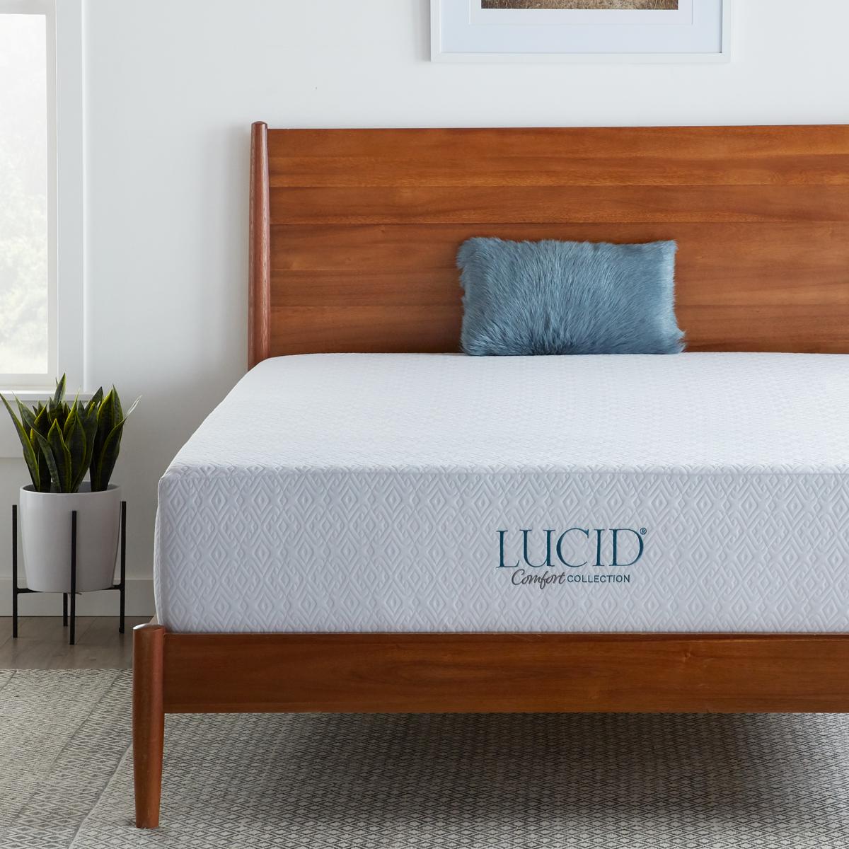 LUCID Comfort Collection 12" Plush Gel Memory Foam Mattress Twin XL