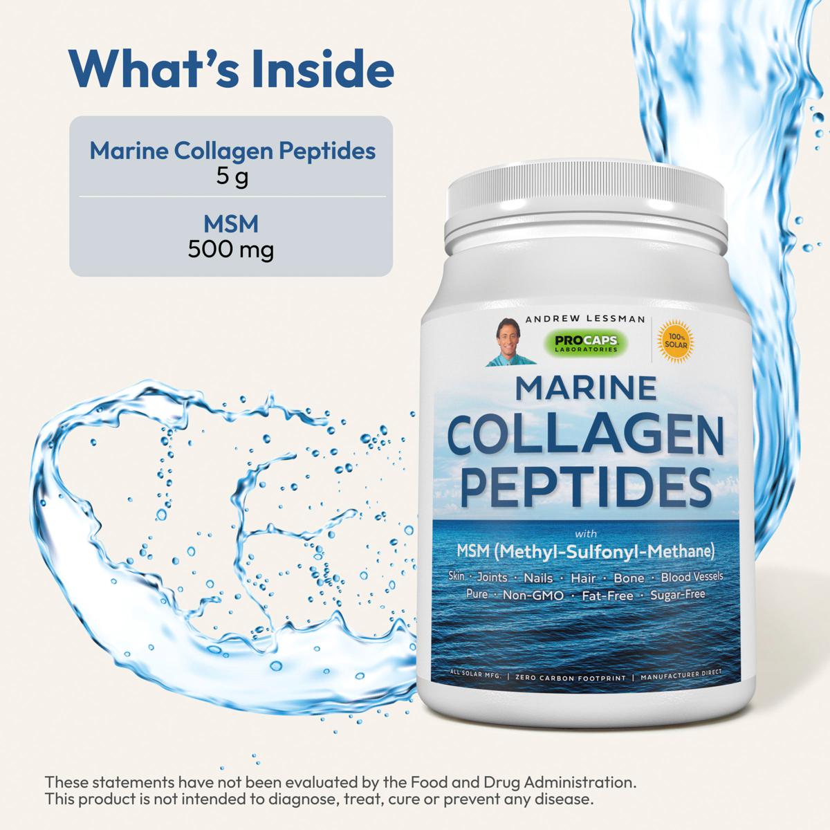 Andrew Lessman Marine Collagen Peptides with MSM - 60 Servings | HSN