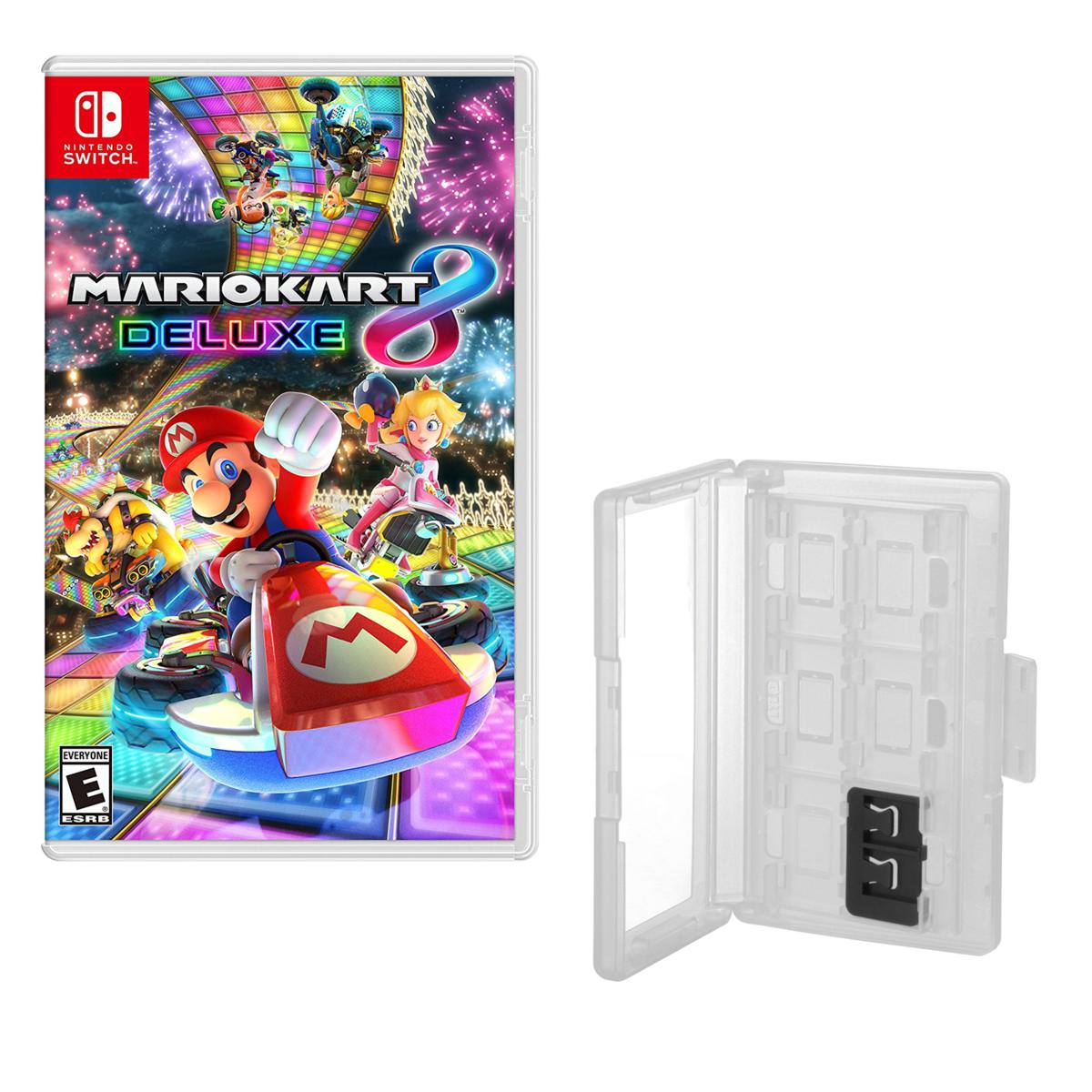 Mario Kart 8 Deluxe Game for Nintendo Switch with Game Caddy