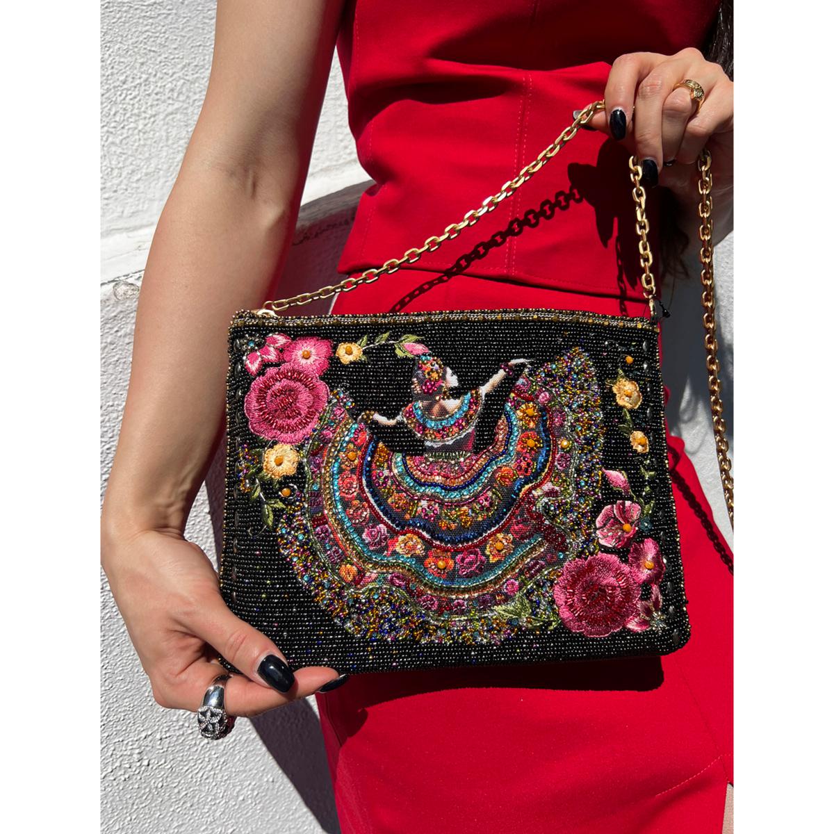 MARY FRANCES パーティーバック リゾート エスニック Mary Frances Relax and Rewind Beaded Handbag Tropical
