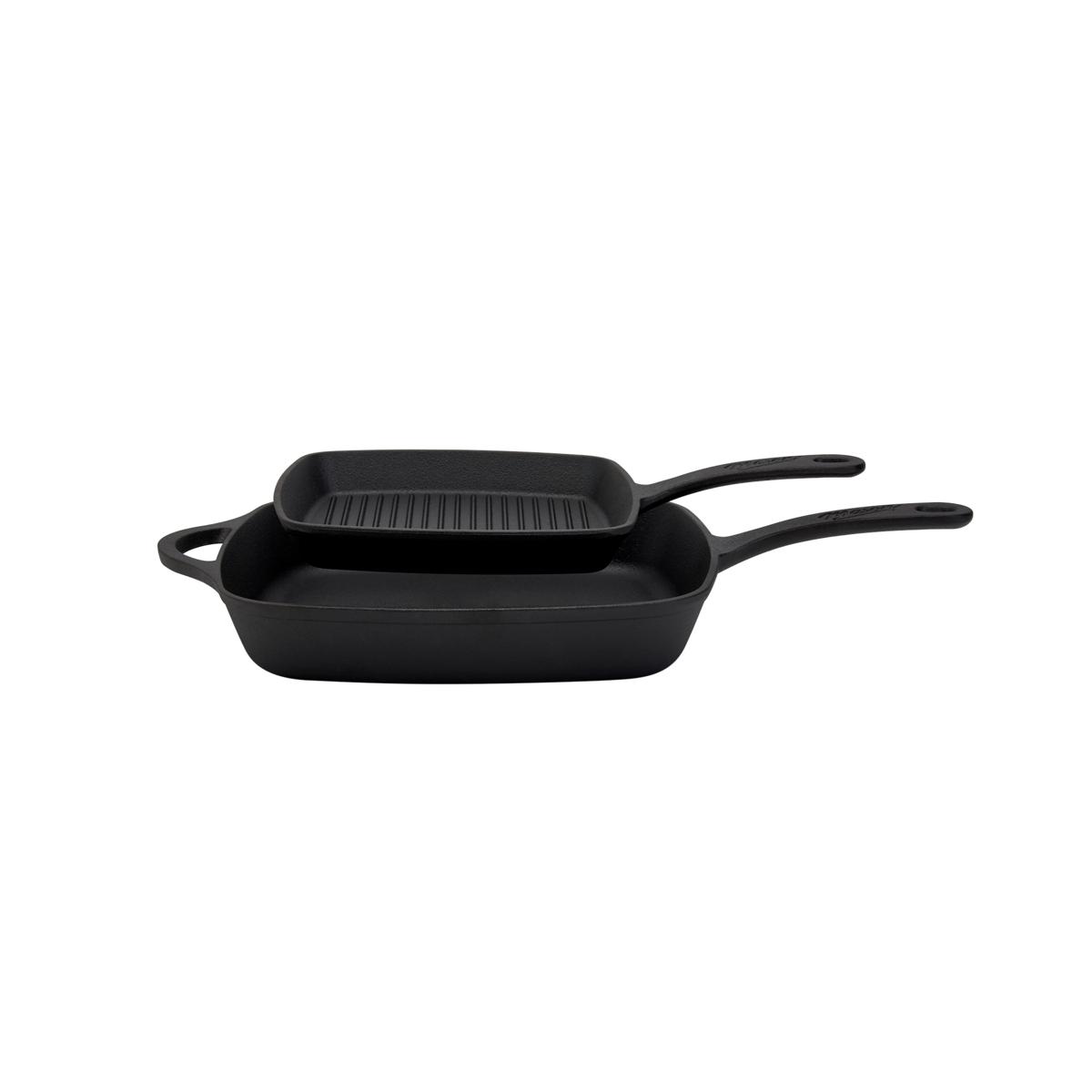 Mason Craft 2Piece Cast Iron Grill Pan Set 20616158 HSN