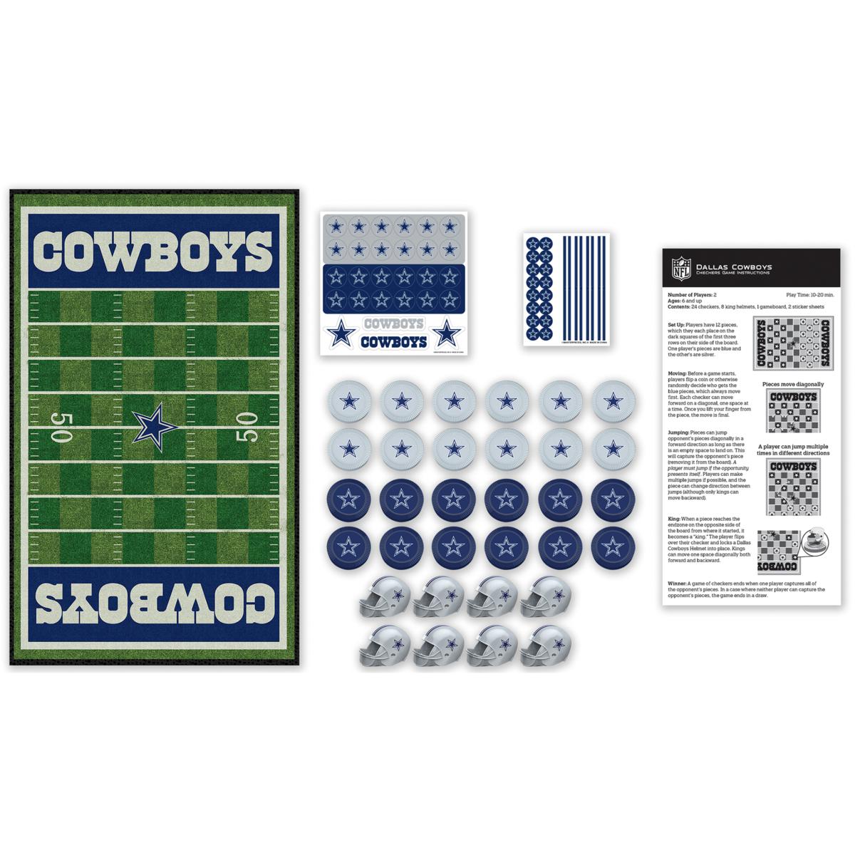 MasterPieces Officially Licensed NFL Checkers Game - Dallas Cowboys