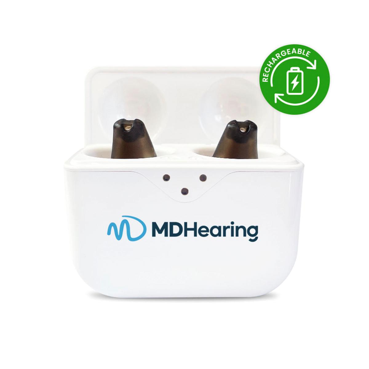 MDHearing NEO XS In-Ear OTC Hearing Aids and Care Bundle | HSN