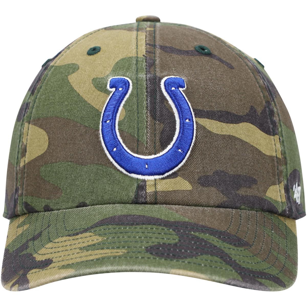 Men's '47 Camo Indianapolis Colts Woodland Clean Up Adjustable Hat