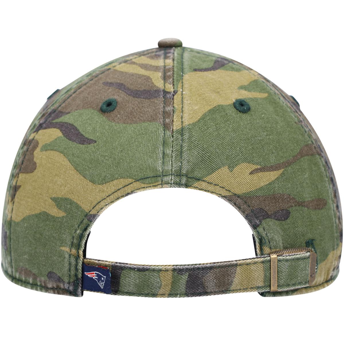 New England Patriots Men's Camo '47 Clean Up Adjustable Cap