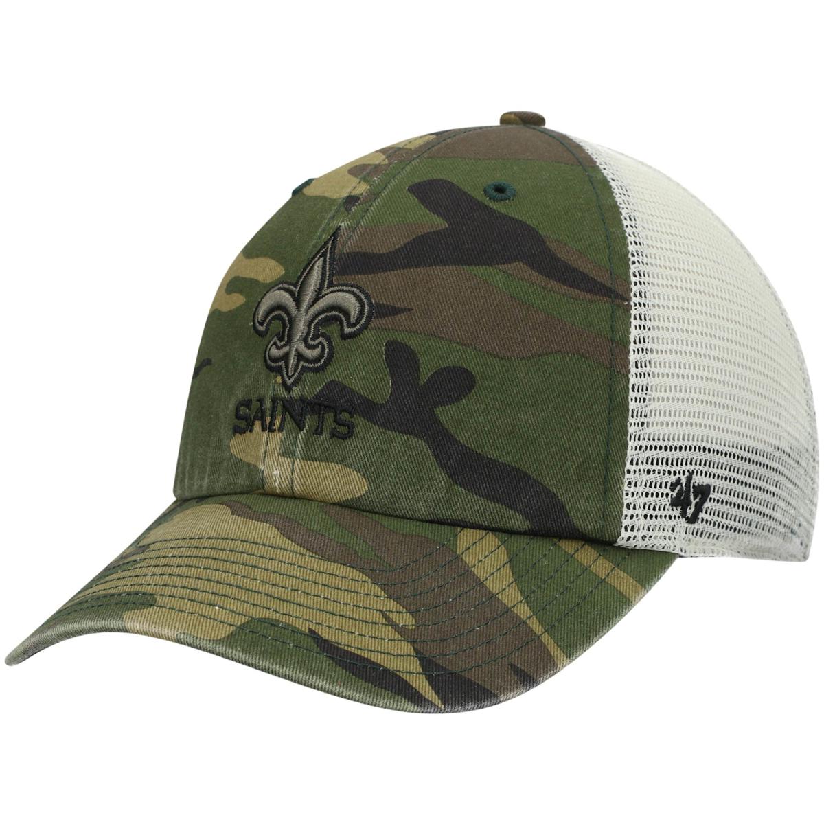 Men's '47 Camo New Orleans Saints Branson Clean Up Trucker Hat