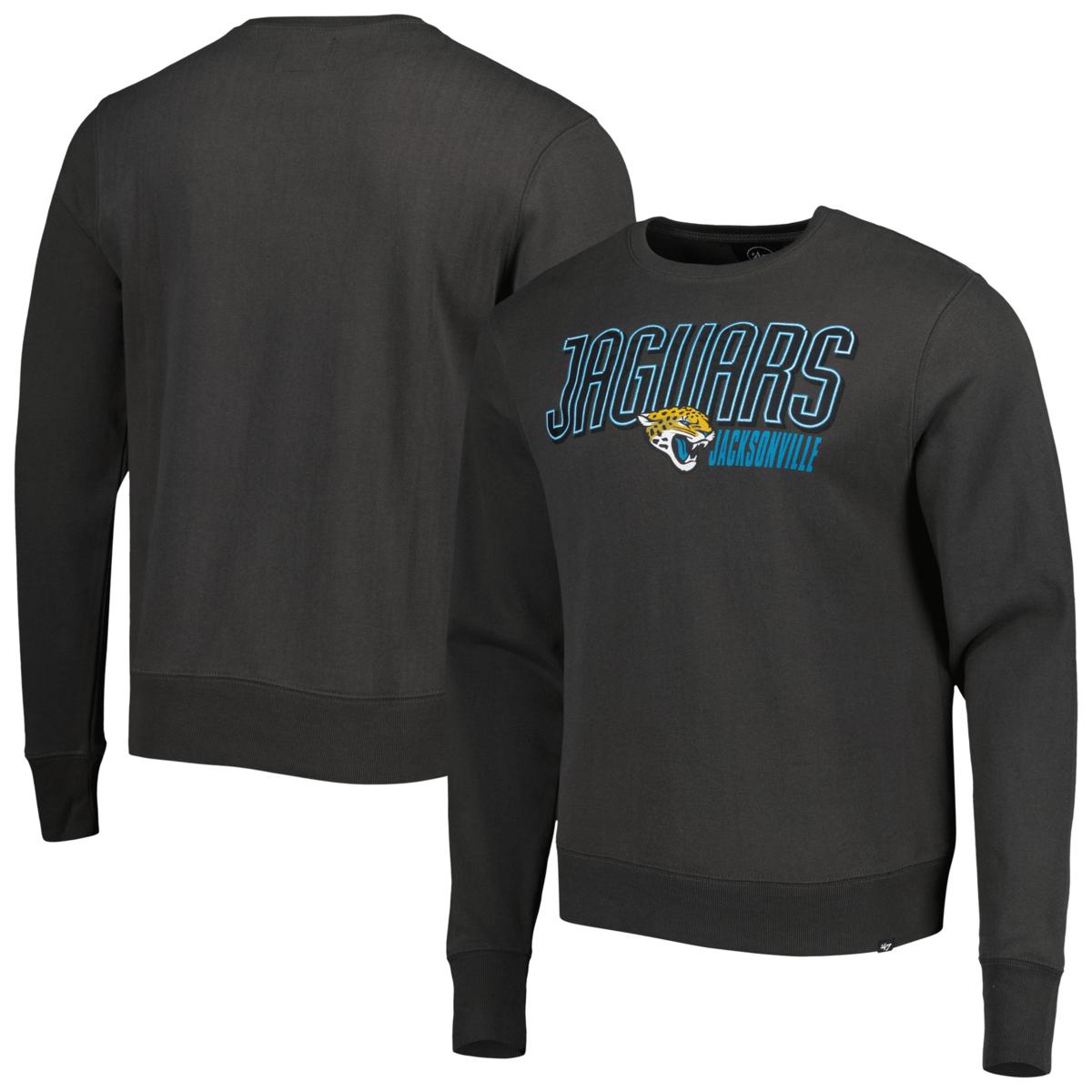 Men's '47 Charcoal Jacksonville Jaguars Locked In Headline Pullover ...