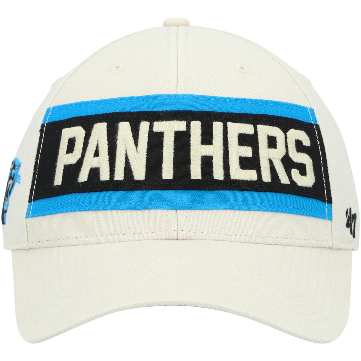 Men's '47 White Carolina Panthers Logo Clean Up Adjustable Hat