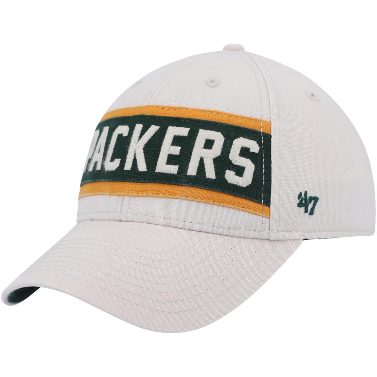 Women's '47 White Green Bay Packers Miata Clean Up Logo Adjustable