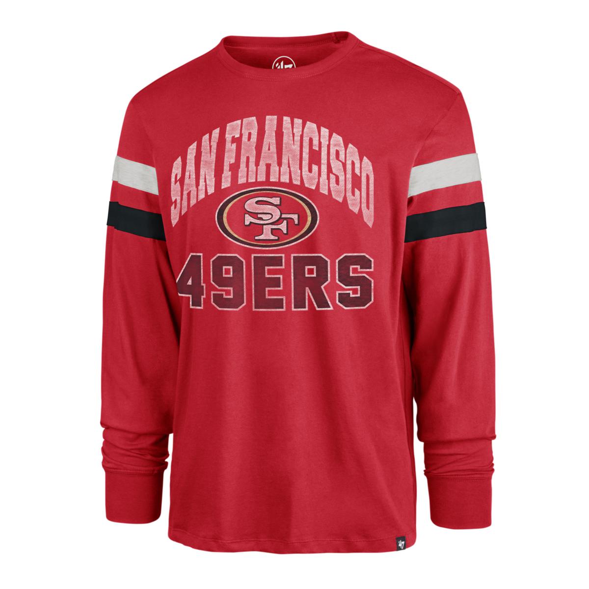 Men's '47 Scarlet San Francisco 49ers Irving Long Sleeve T-Shirt ...