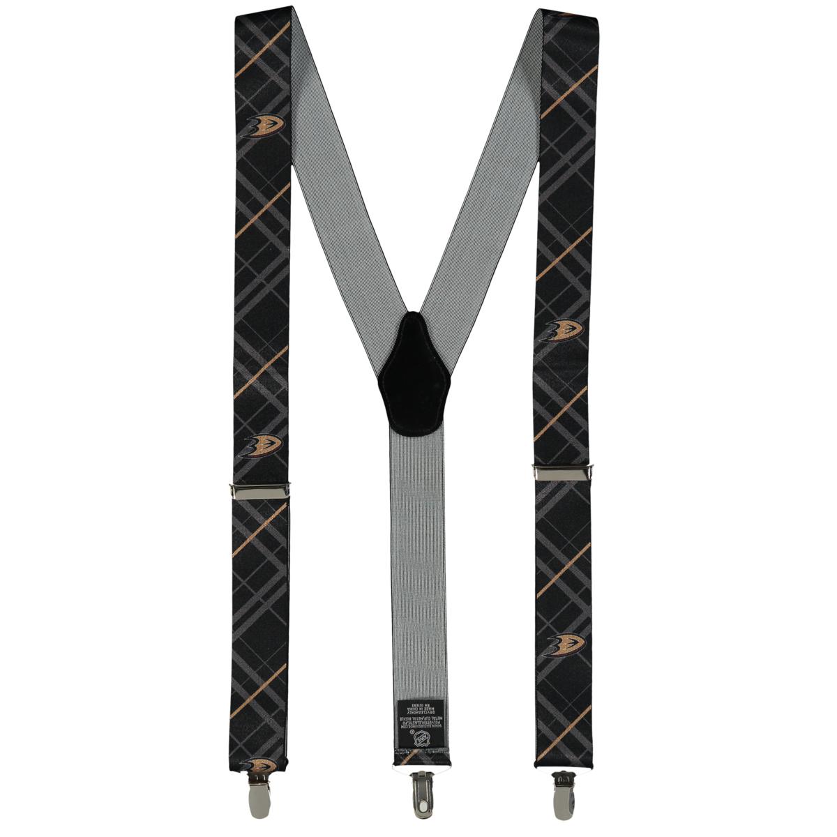 Men's Black Anaheim Ducks Suspenders 21955304 HSN