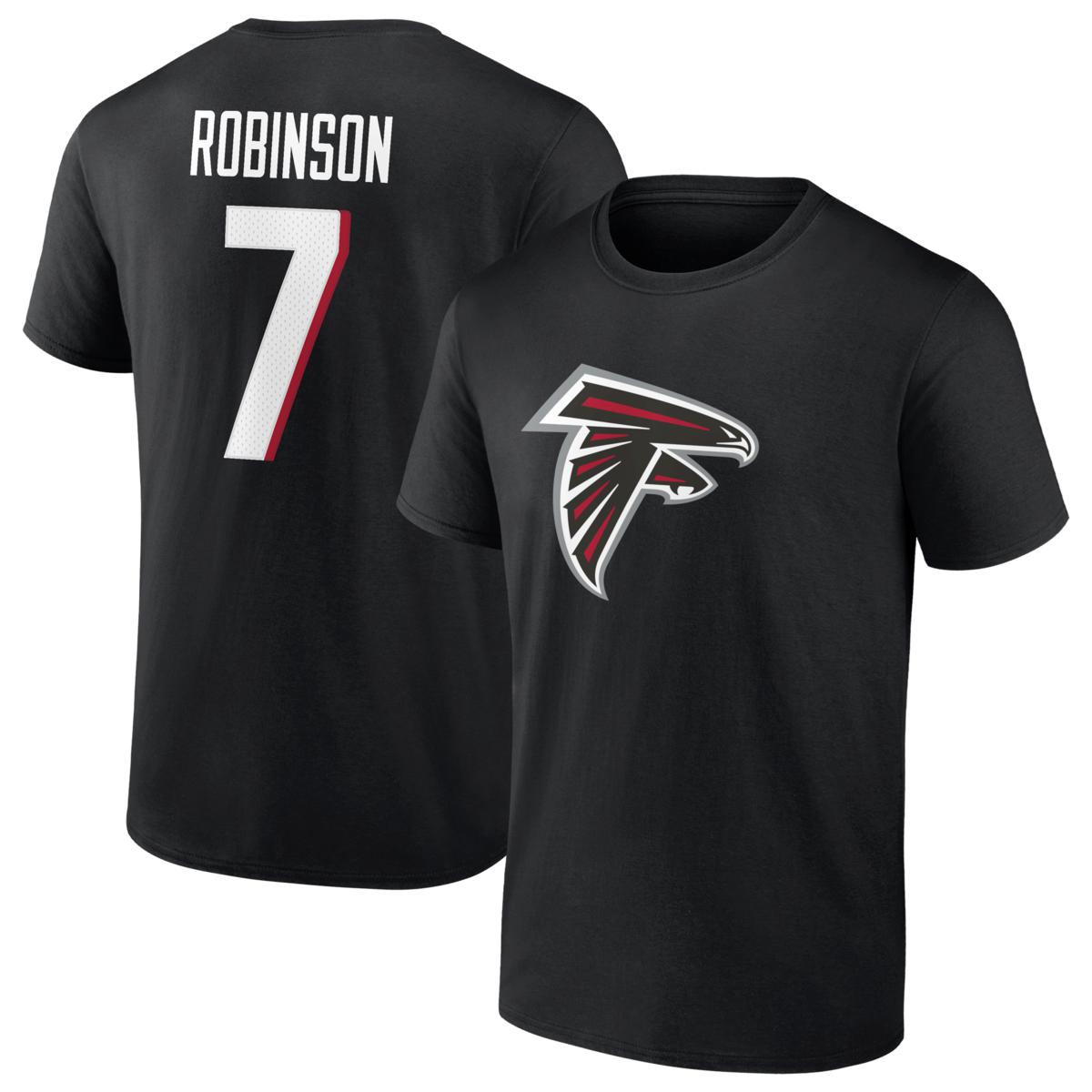 Men's Fanatics Bijan Robinson Black Atlanta Falcons Icon Name & Number ...