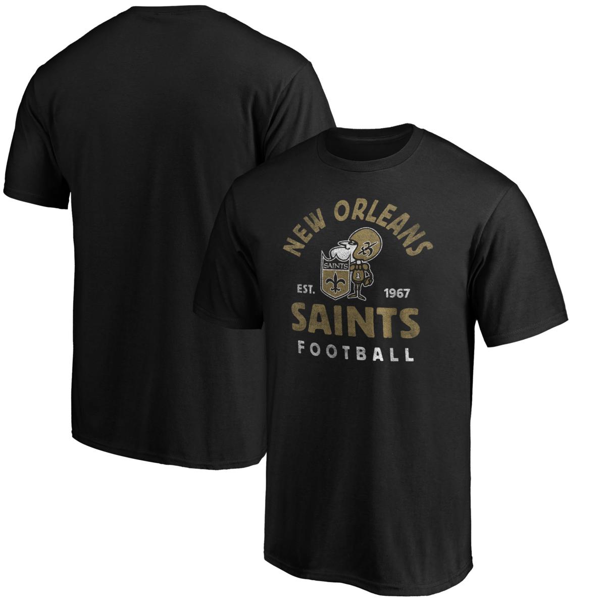 Men s Fanatics Black New Orleans Saints Vintage Arch T Shirt HSN
