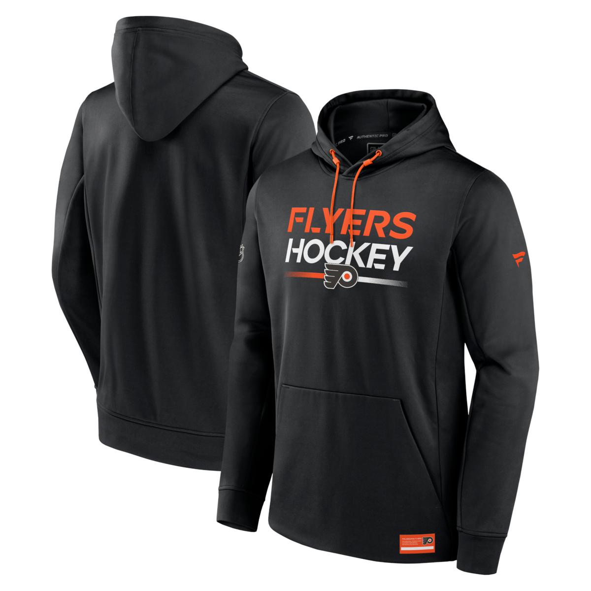 Men's Fanatics Branded Black Philadelphia Flyers Authentic Pro Pullover ...