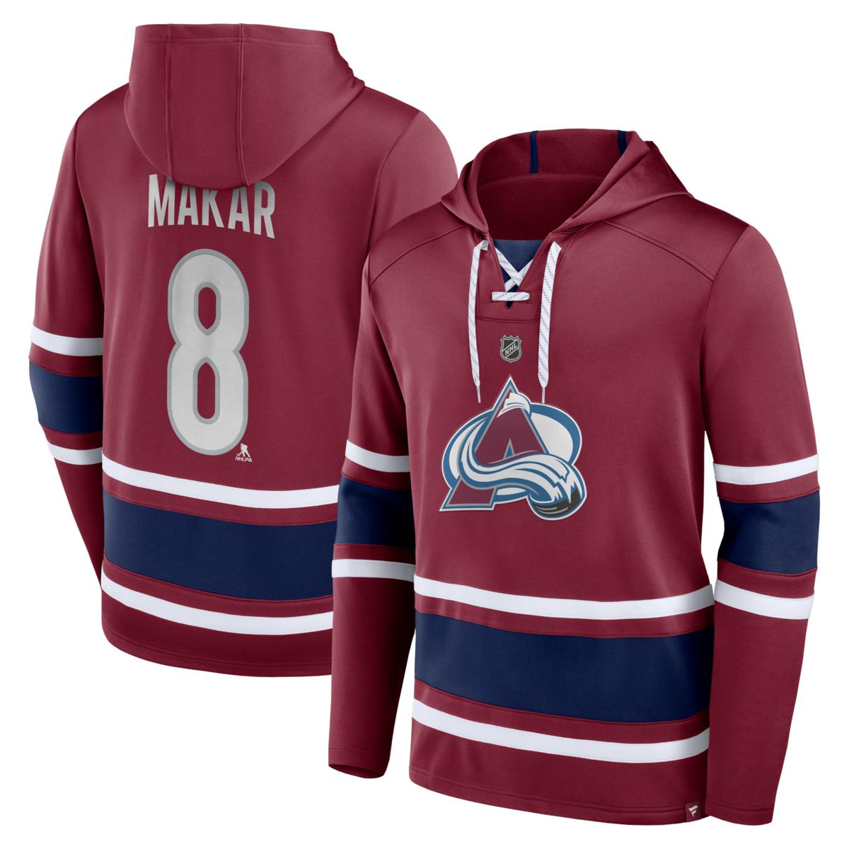 Men s Fanatics Branded Cale Makar Burgundy Colorado Avalanche Name