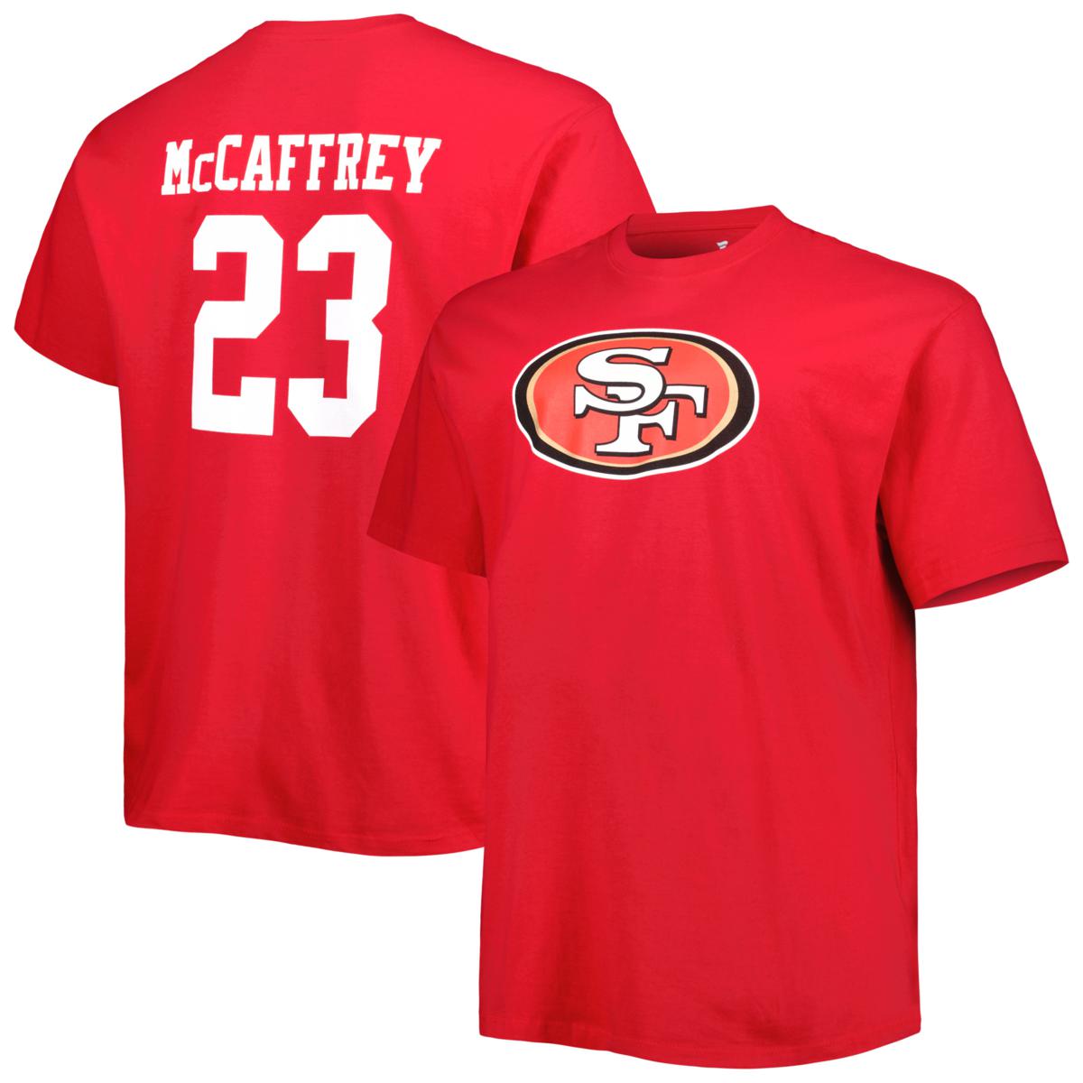 Men's Fanatics Branded Christian McCaffrey Scarlet San Francisco 49ers ...