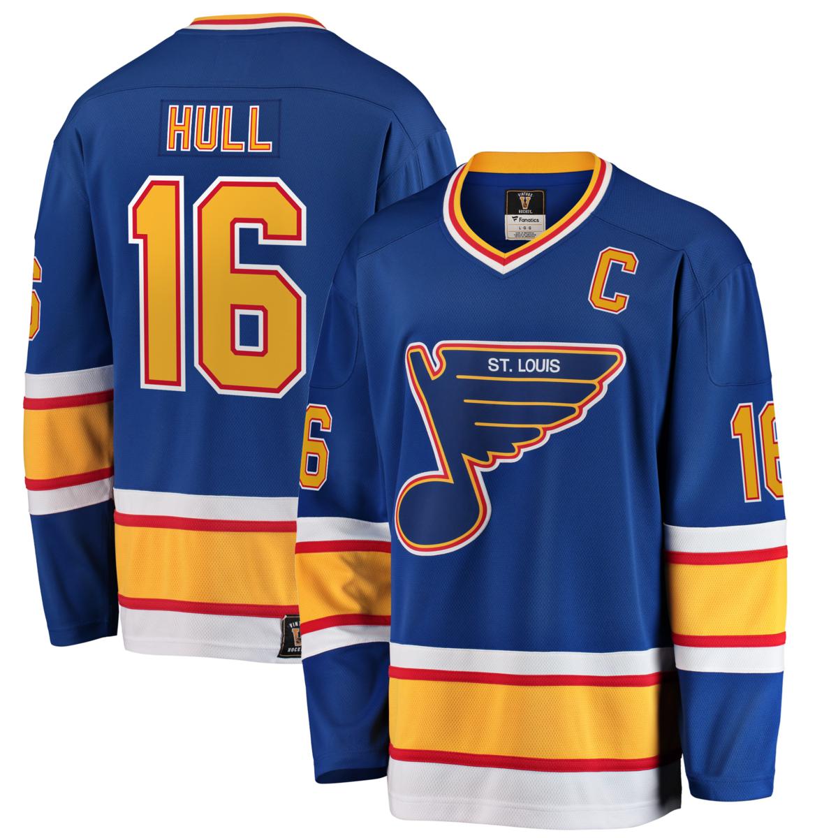 Men's Fanatics Brett Hull Blue St. Louis Blues Premier Breakaway ...