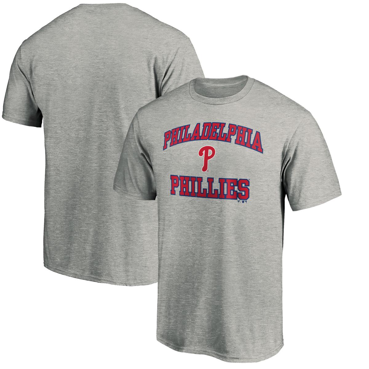 Men's Fanatics Heather Gray Philadelphia Phillies Heart & Soul T-Shirt ...