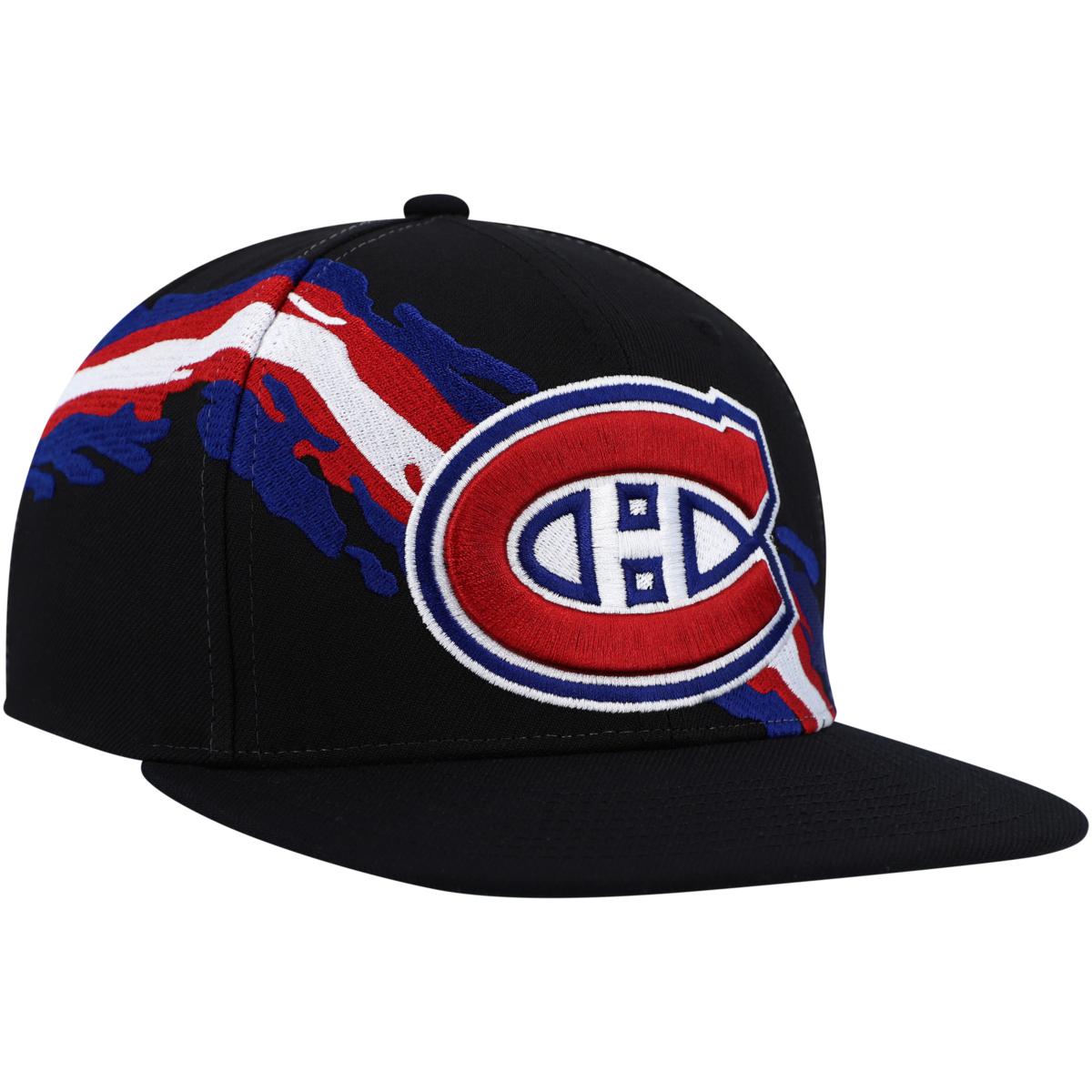 Men's Mitchell & Ness Black Montreal Canadiens Vintage Paintbrush