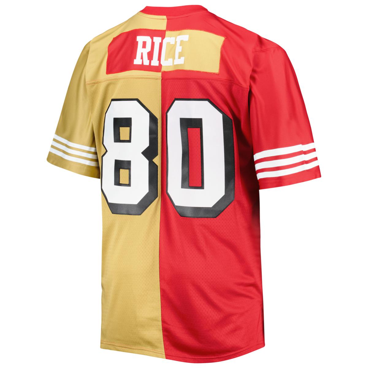 Men s Mitchell Ness Jerry Rice Scarlet Gold San Francisco 49ers Big Tall Sp 21601714 HSN